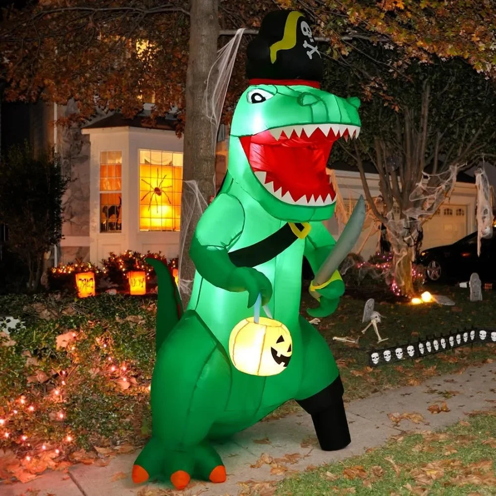 Halloween Inflatable Dinosaur Outdoor Decoration with LED