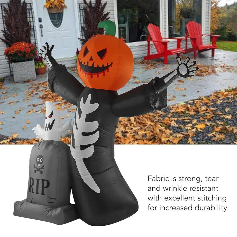 Halloween Decoration Inflatable Pumpkin Skeleton