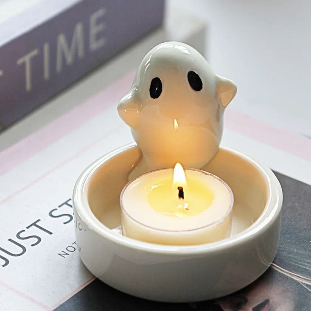 Ceramics Ghost Candle Holder