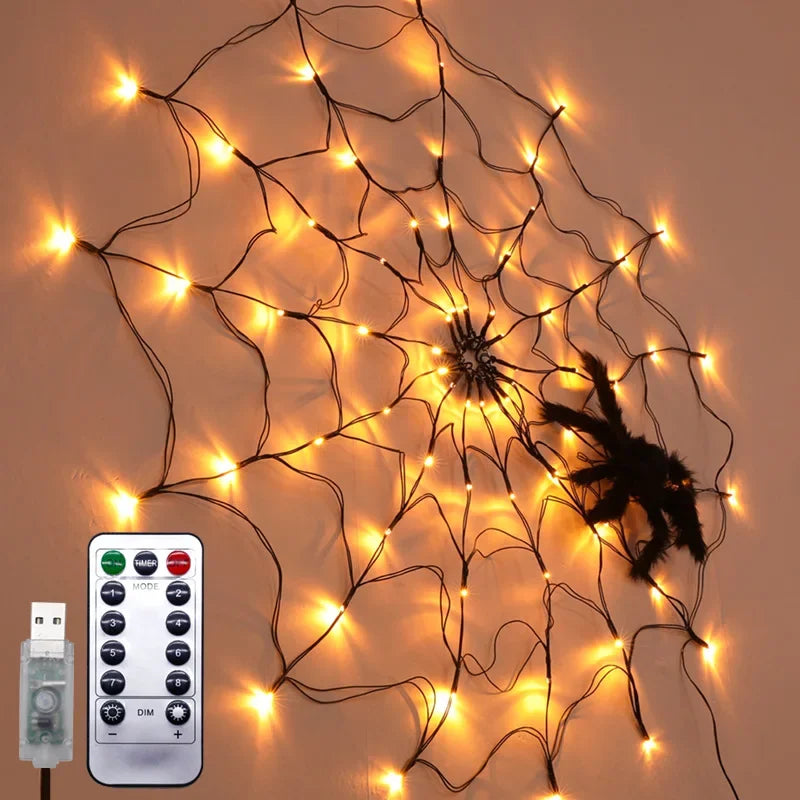 Halloween Spider Web LED Lights