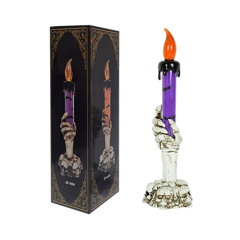 Halloween LED Candles with Skeleton Ghost Hands