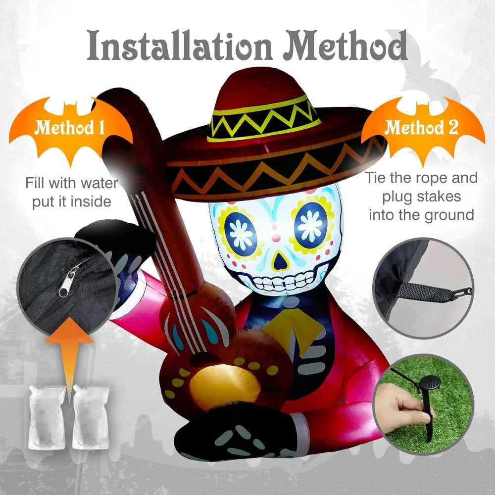 Day of the Dead Inflatable with LED Lights