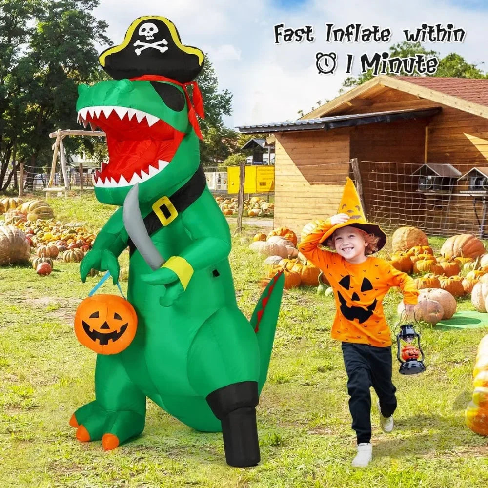 Halloween Inflatable Dinosaur Outdoor Decoration with LED