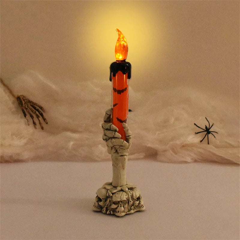 Halloween LED Candles with Skeleton Ghost Hands