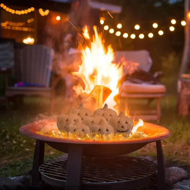 Halloween Skull Pumpkin Fireplace Props