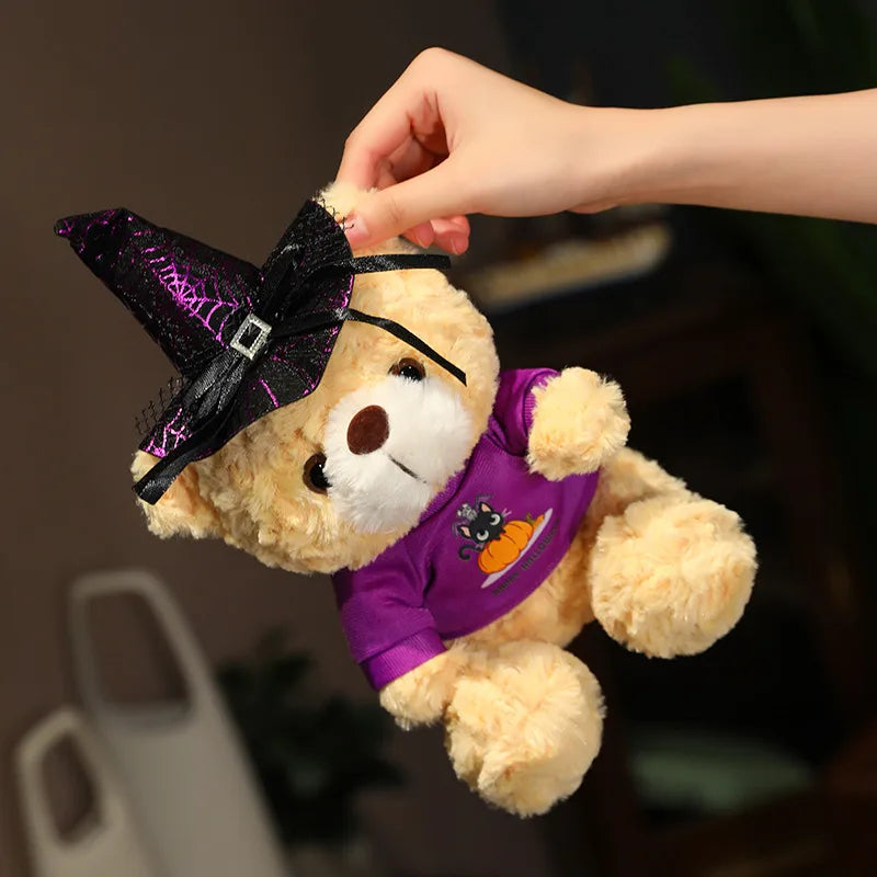 Halloween Teddy Bear with Witch Hat Plushie