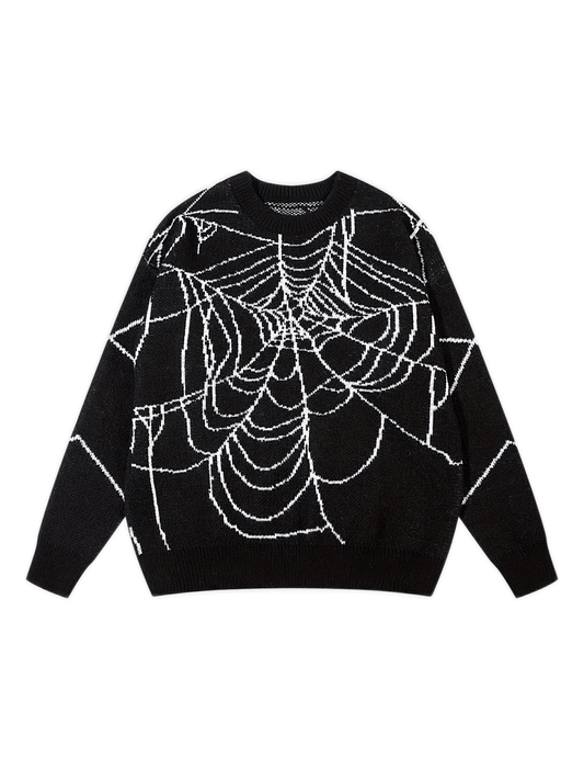 Spider Pattern Knitted Sweater