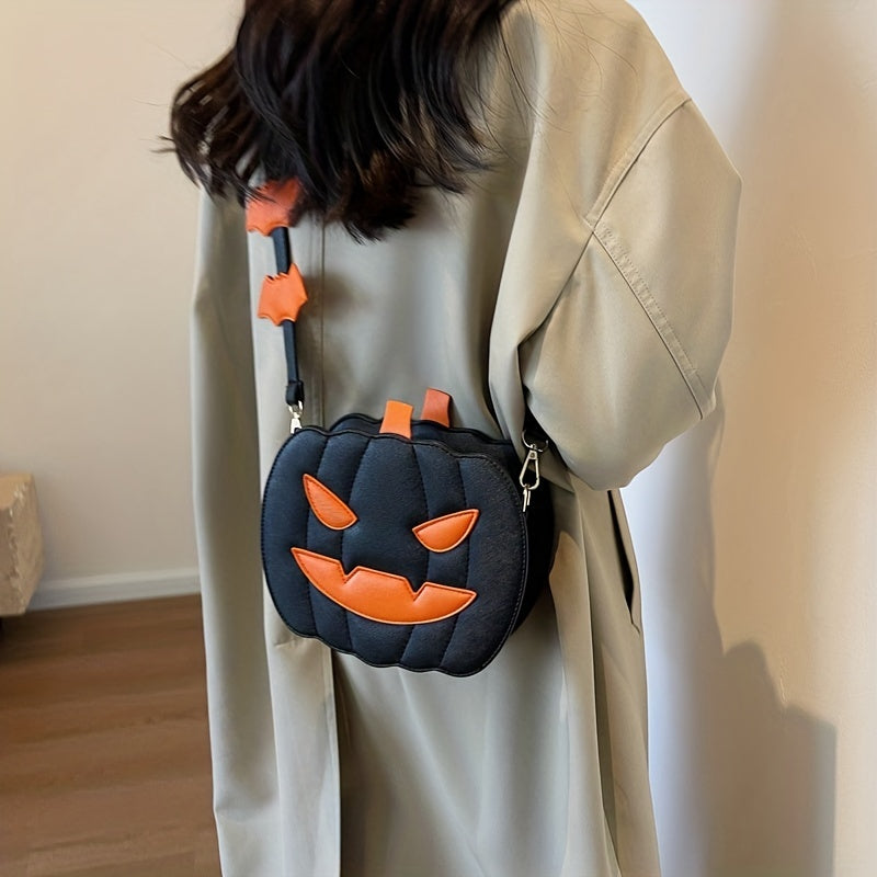 Spooky Fun Halloween Pumpkin Crossbody Bag