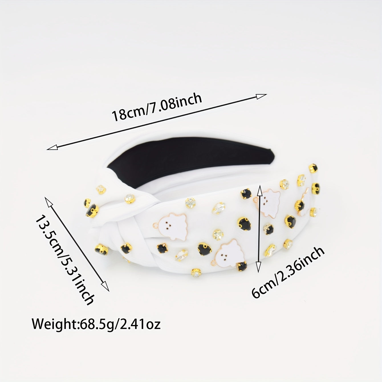 Rhinestone Ghost Halloween Headband for Women