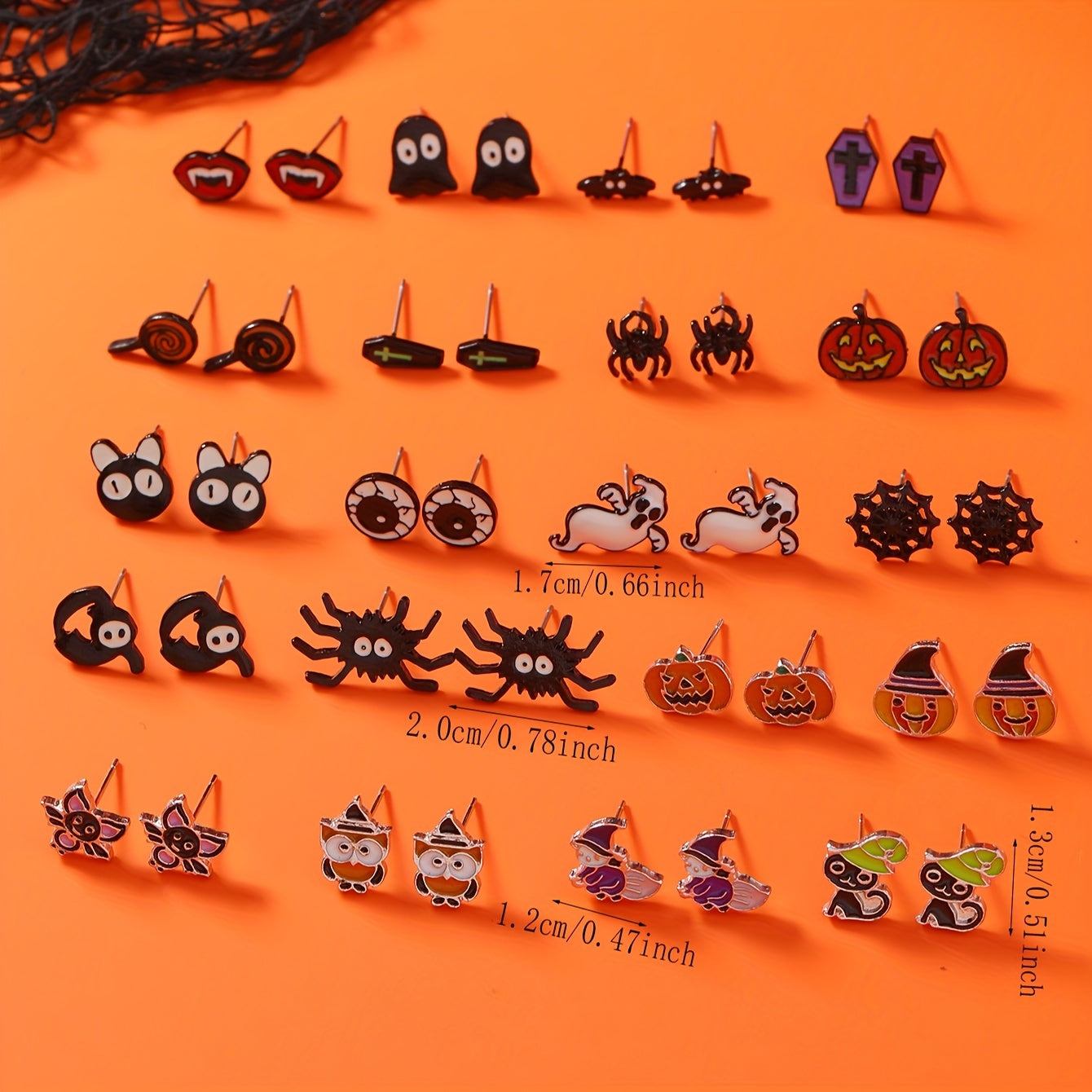 20-Piece Halloween Earring Set