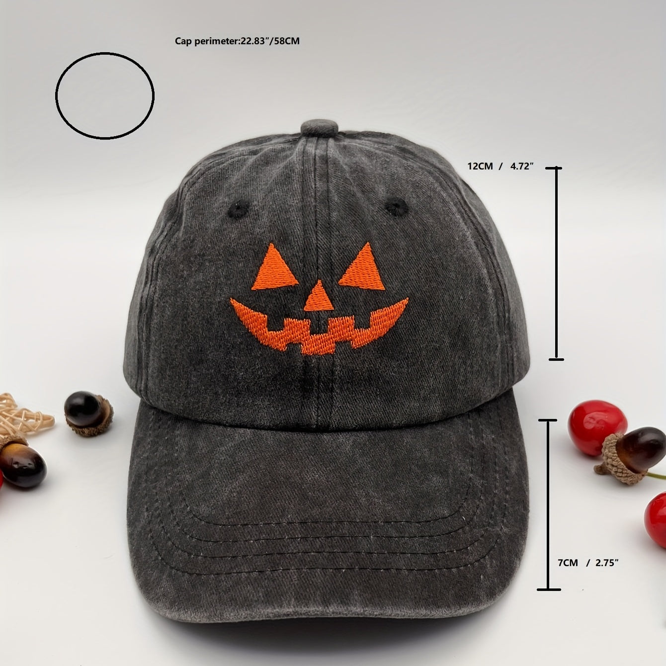 Pumpkin Embroidered Baseball Cap