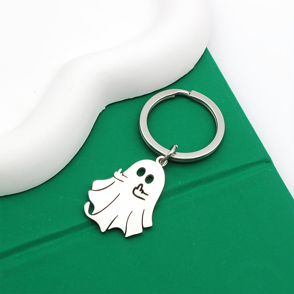 Adorable Cartoon Ghost Keychain