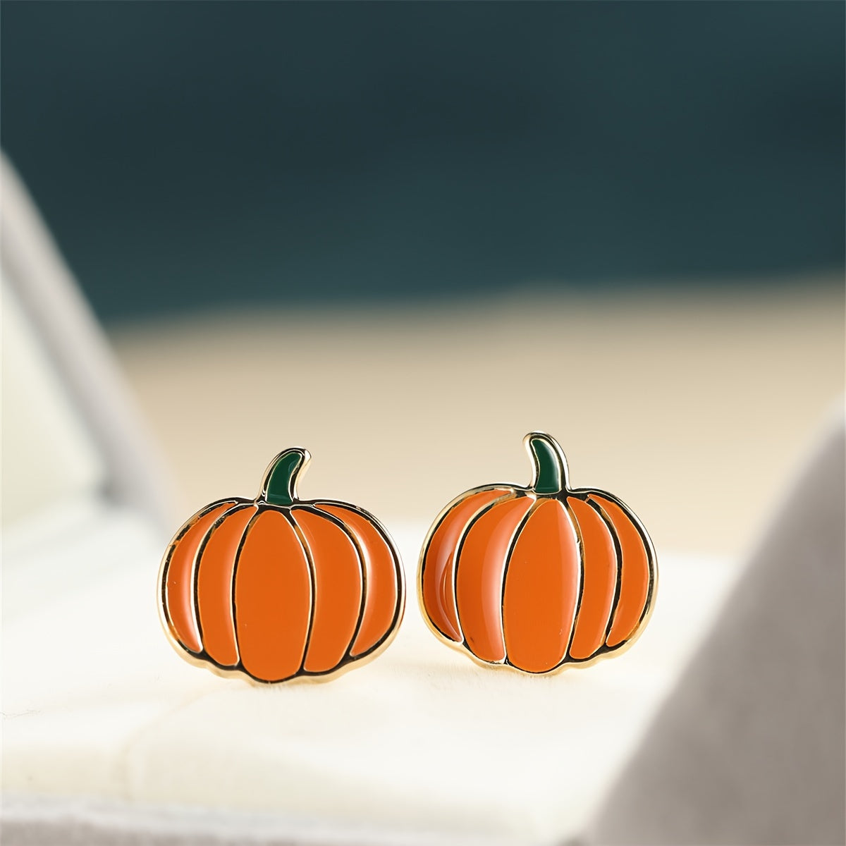 Cute Pumpkin Stud Earrings