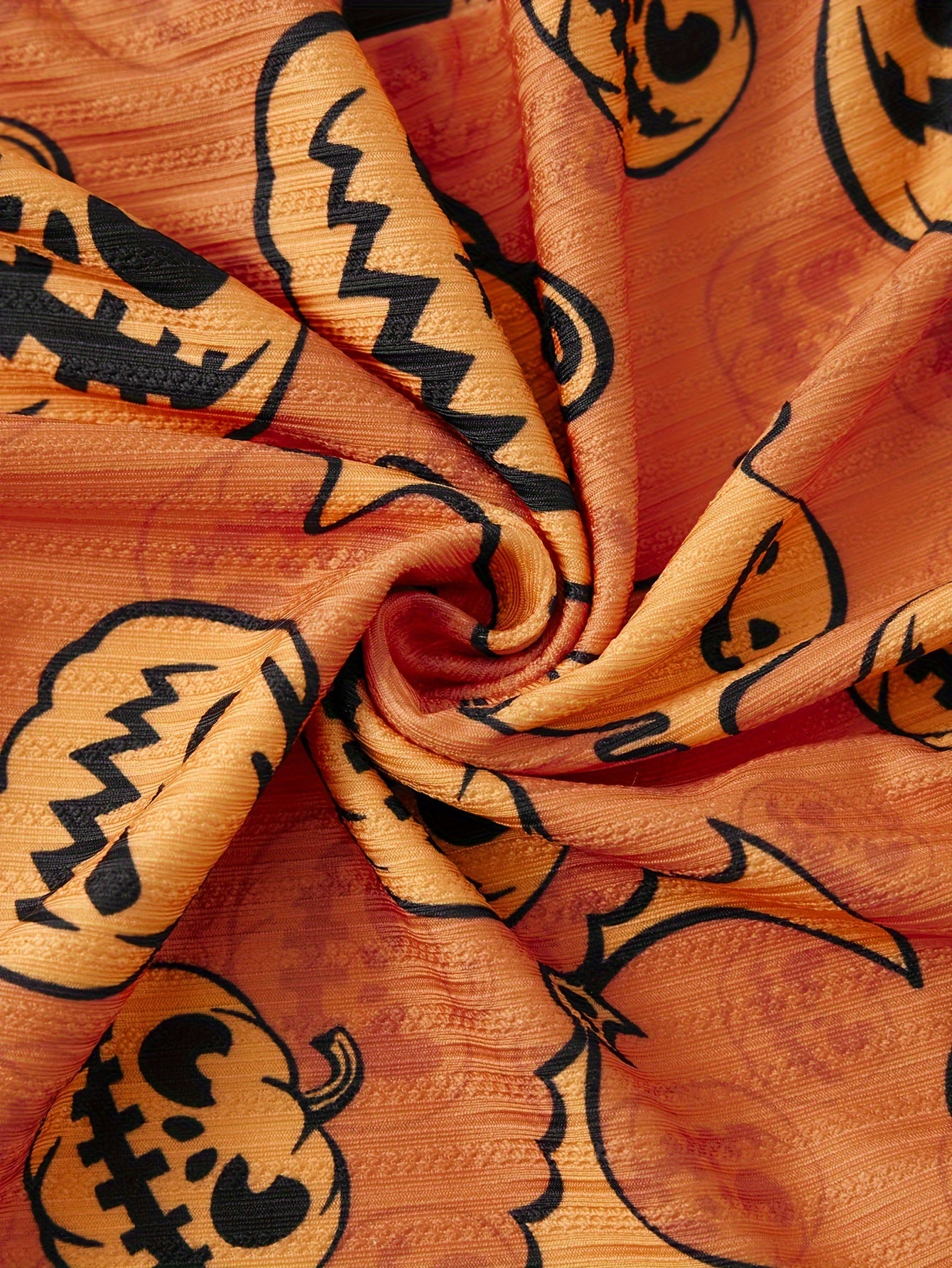 Women's Halloween Pumpkin & Bat Print Lounge Set