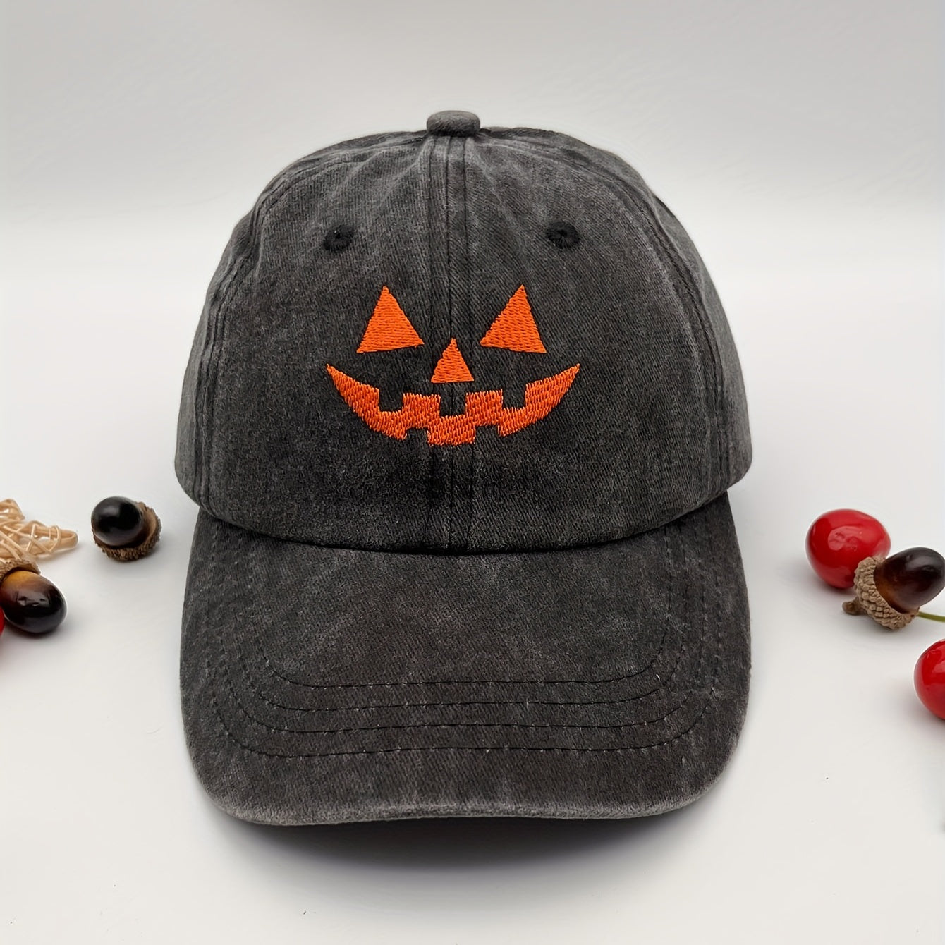 Pumpkin Embroidered Baseball Cap