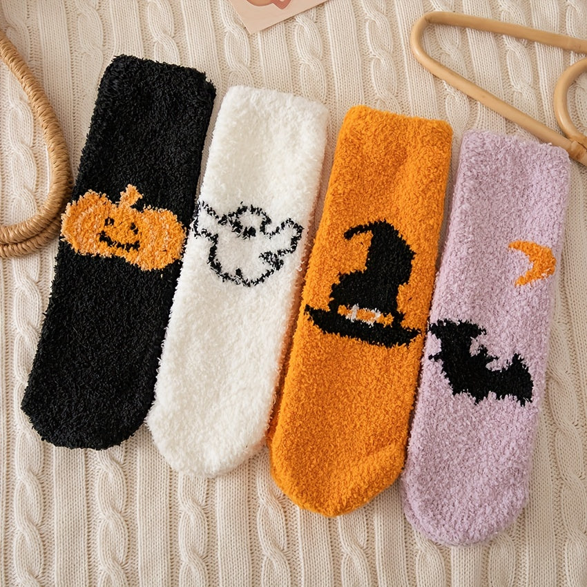 4-Pair Halloween Pattern Socks